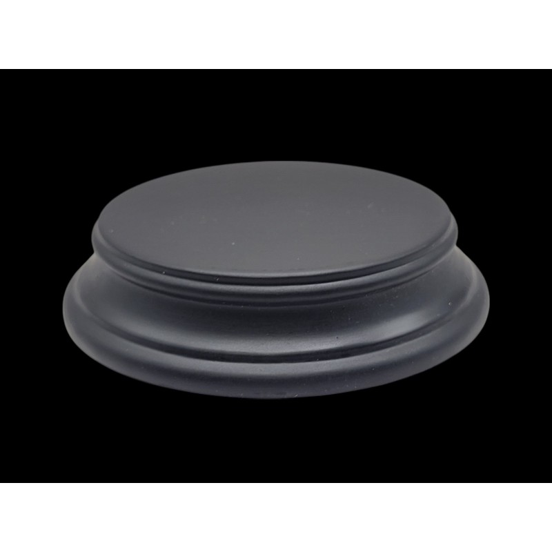 Round black wooden base