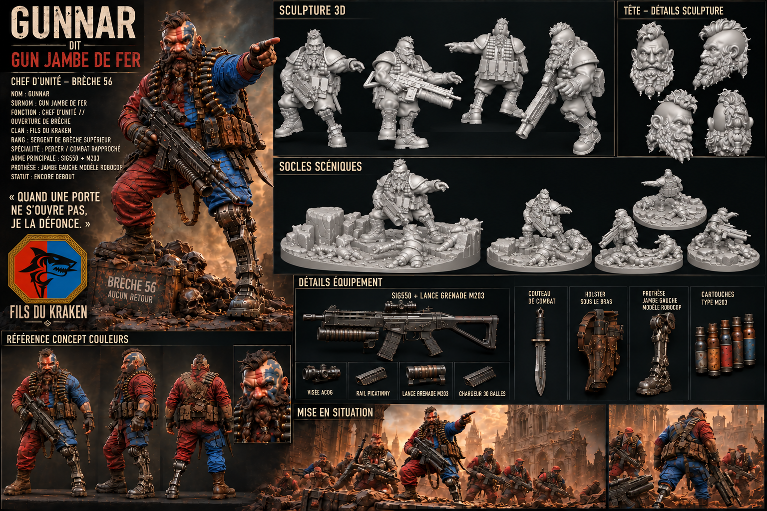 Gunnar Jambe D'acier collection THE HUGE ARMY OF DWARF